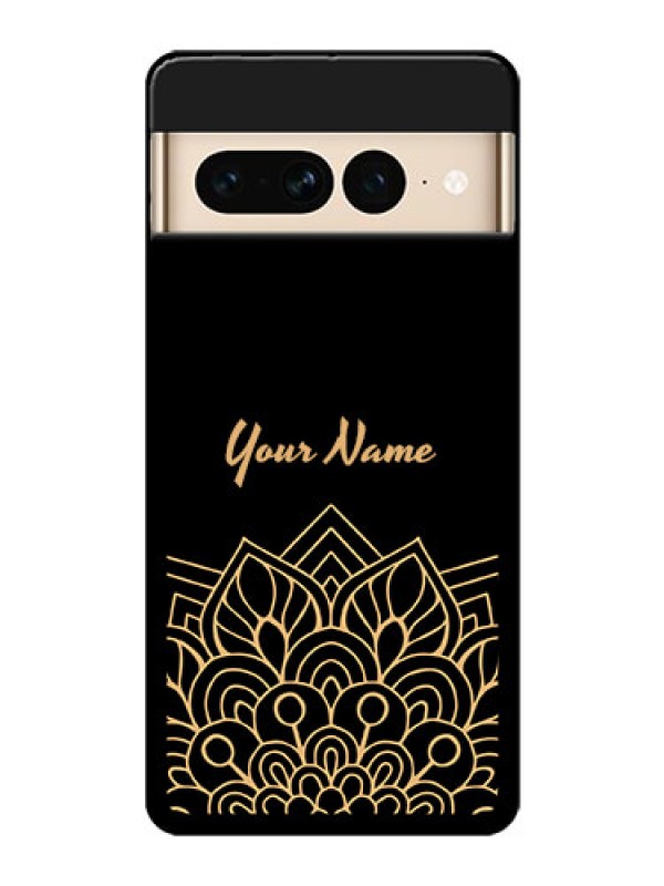 Custom Google Pixel 7 Pro 5G Custom Glass Phone Case - Golden Mandala Design
