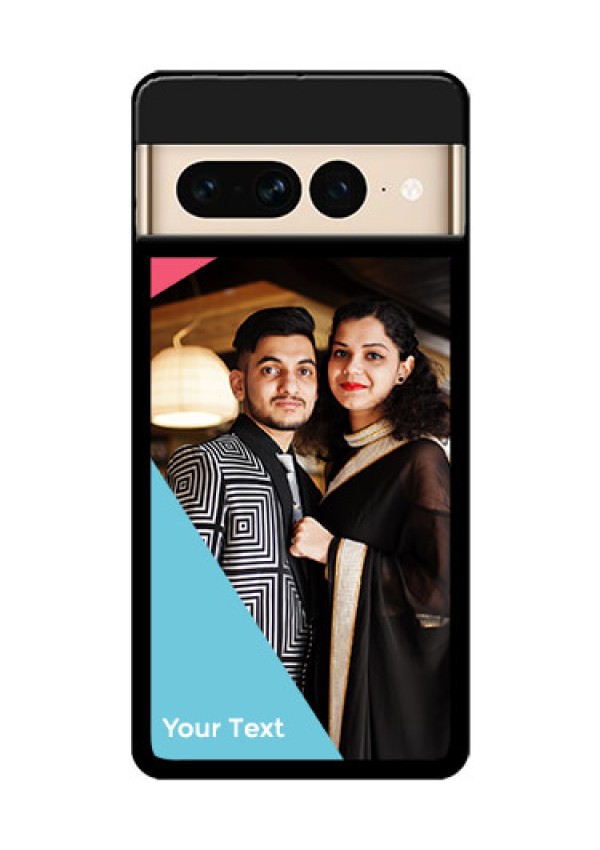 Google Pixel 7 Pro 5G Custom Glass Phone Case - Stacked Triple Colour Design