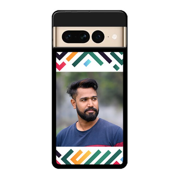 Google Pixel 7 Pro 5G Custom Glass Phone Case - Colorful Maze Pattern Design