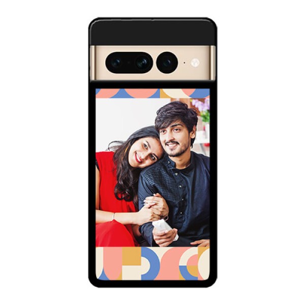 Google Pixel 7 Pro 5G Custom Glass Phone Case - Semi - Circle Maze Pattern Design