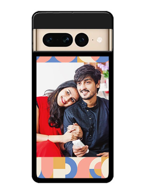 Custom Google Pixel 7 Pro 5G Custom Glass Phone Case - Semi - Circle Maze Pattern Design