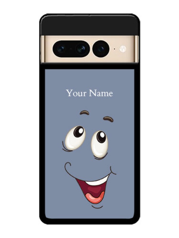 Custom Google Pixel 7 Pro 5G Custom Glass Phone Case - Laughing Cartoon Face Design