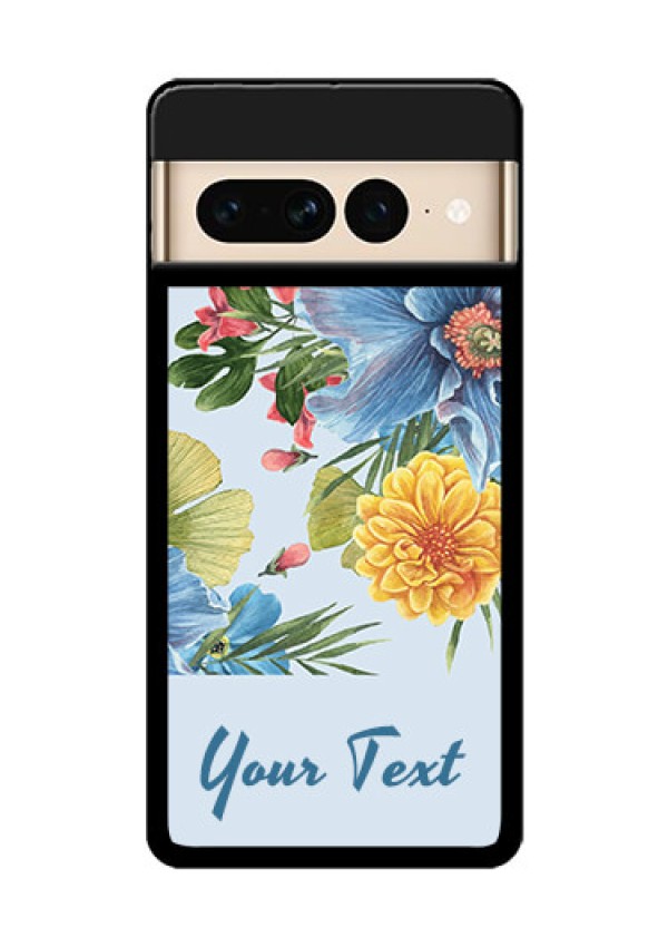 Google Pixel 7 Pro 5G Custom Glass Phone Case - Stunning Watercolored Flowers Painting Design