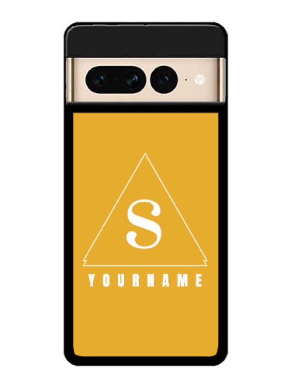 Custom Google Pixel 7 Pro 5G Custom Glass Phone Case - Simple Triangle Design