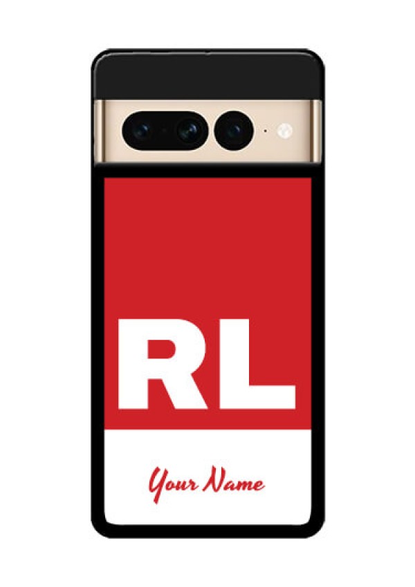 Google Pixel 7 Pro 5G Custom Glass Phone Case - Dual Tone Custom Text Design