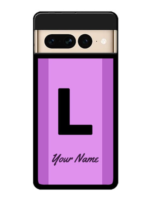 Custom Google Pixel 7 Pro 5G Custom Glass Phone Case - Tricolor Custom Text Design