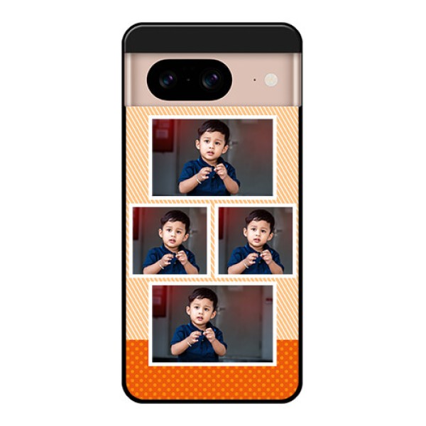 Google Pixel 8 5G Custom Glass Phone Case - Bulk Photos Upload Design