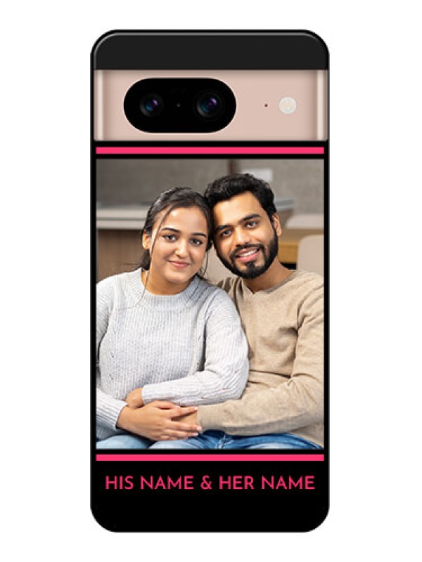 Custom Google Pixel 8 5G Custom Glass Phone Case - With Add Text Design