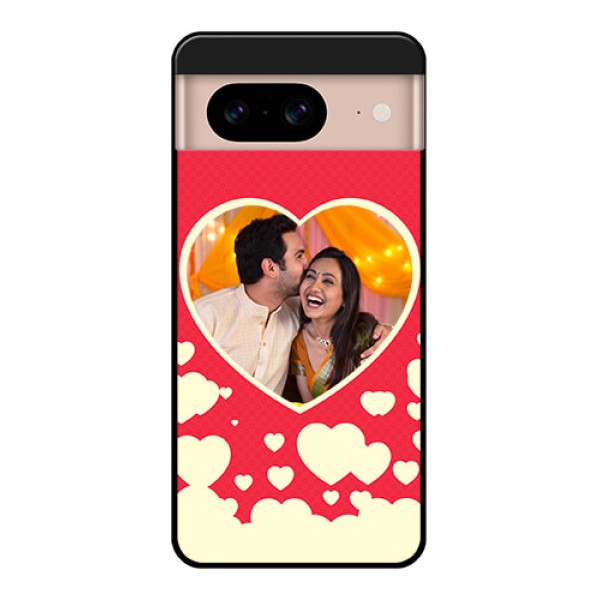 Google Pixel 8 5G Custom Glass Phone Case - Love Symbols Phone Cover Design
