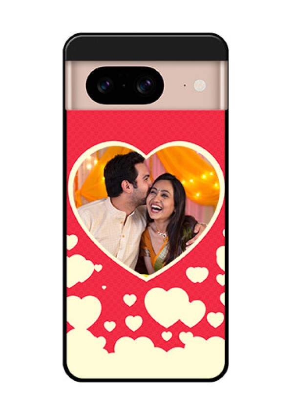 Google Pixel 8 5G Custom Glass Phone Case - Love Symbols Phone Cover Design