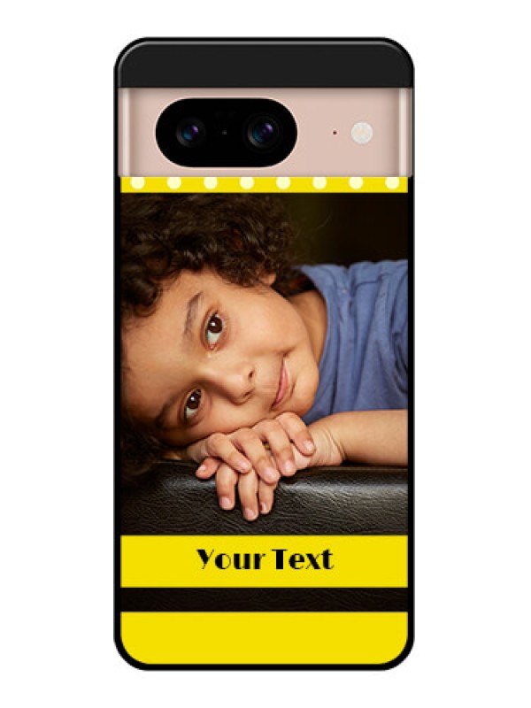 Custom Google Pixel 8 5G Custom Glass Phone Case - Bright Yellow Case Design