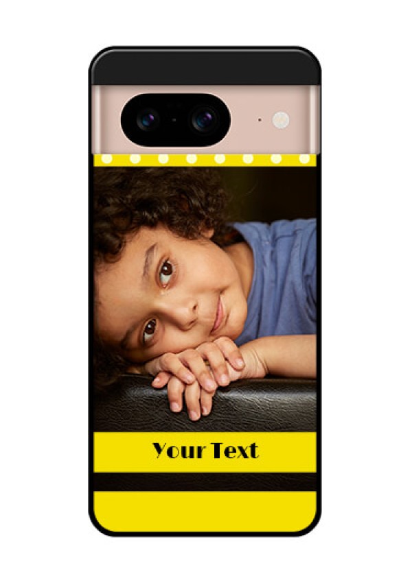 Google Pixel 8 5G Custom Glass Phone Case - Bright Yellow Case Design