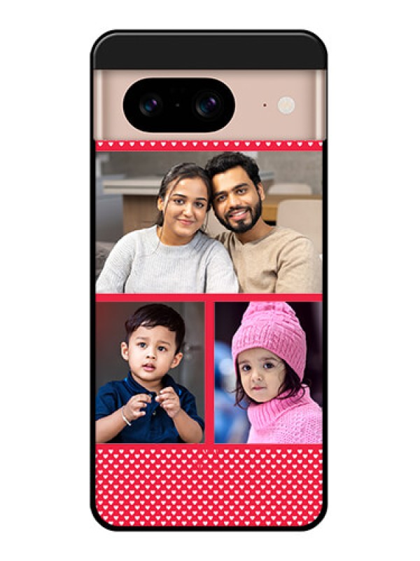 Custom Google Pixel 8 5G Custom Glass Phone Case - Bulk Photo Upload Design