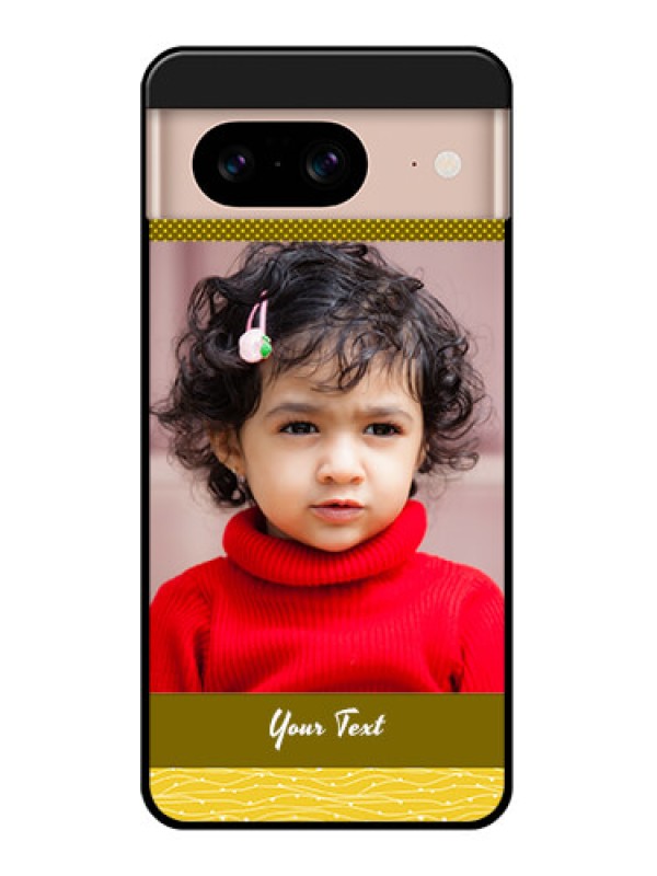 Custom Google Pixel 8 5G Custom Glass Phone Case - Simple Green Color Design