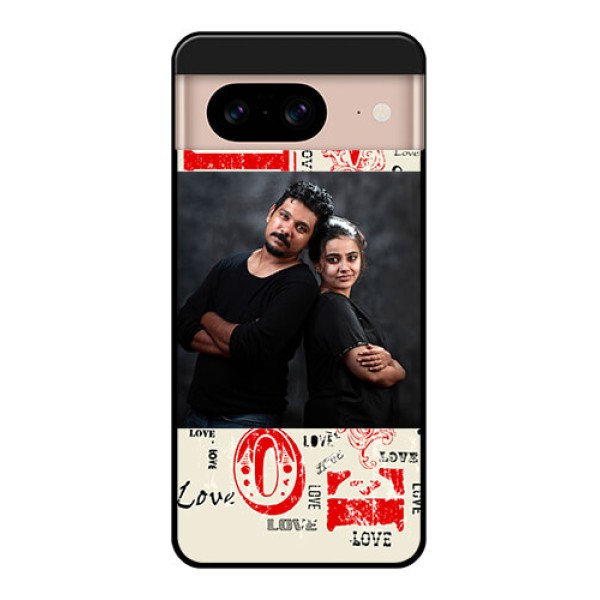 Google Pixel 8 5G Custom Glass Phone Case - Trendy Love Design Case