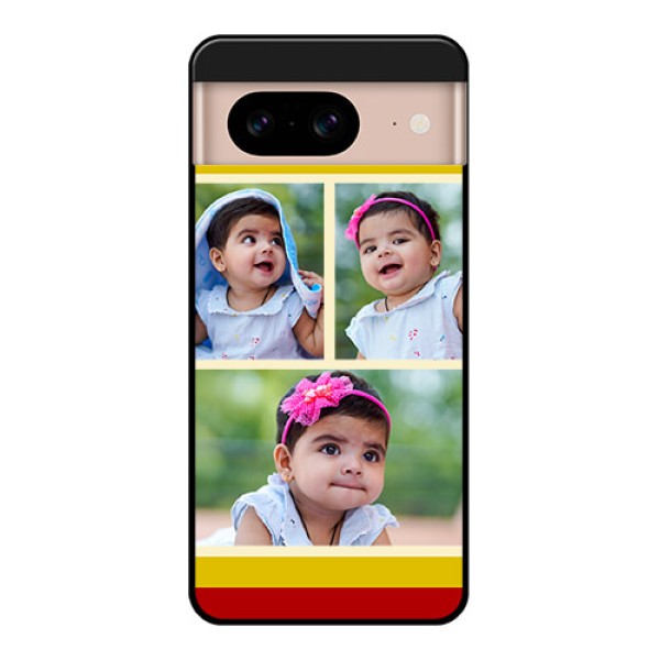 Google Pixel 8 5G Custom Glass Phone Case - Multiple Pic Upload Design