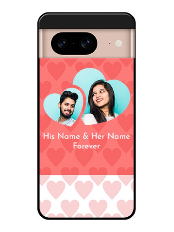 Custom Google Pixel 8 5G Custom Glass Phone Case - Couple Pic Upload Design