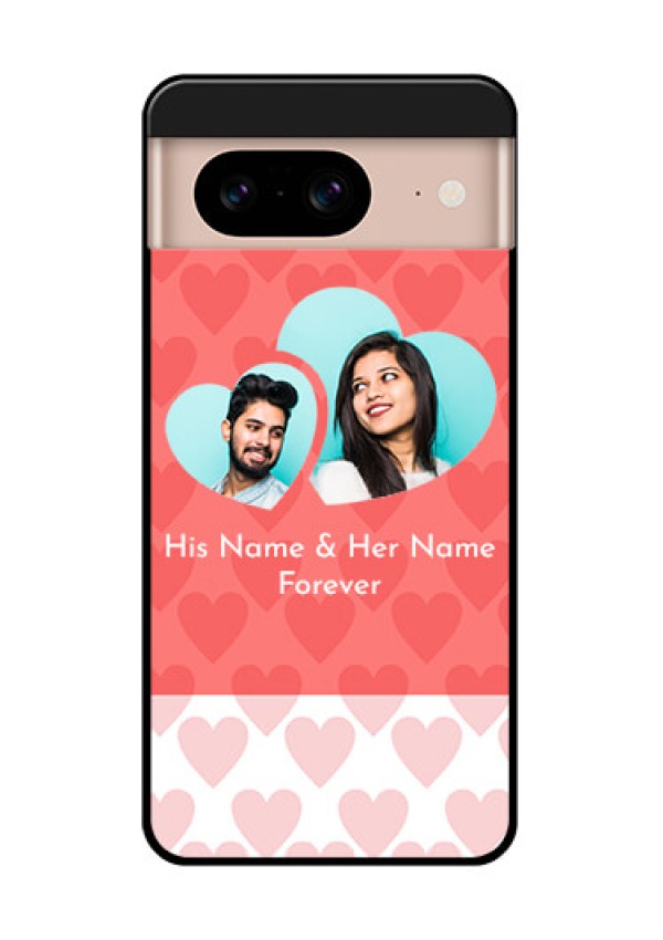 Google Pixel 8 5G Custom Glass Phone Case - Couple Pic Upload Design