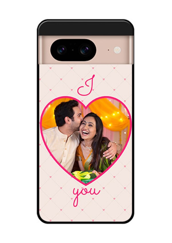 Google Pixel 8 5G Custom Glass Phone Case - Heart Shape Design