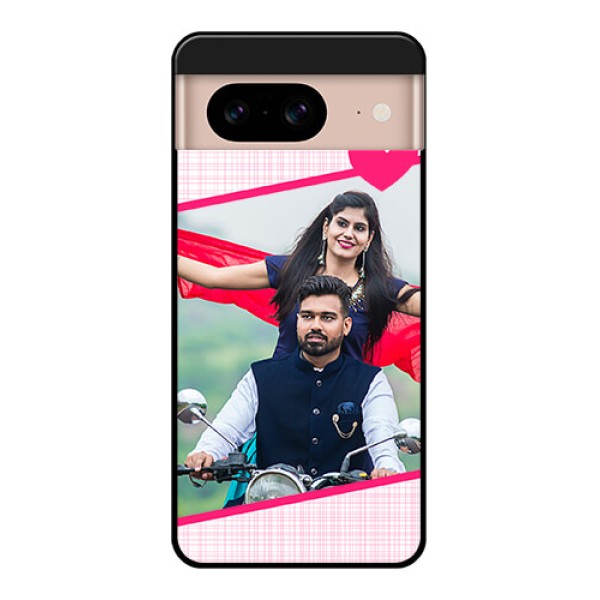 Google Pixel 8 5G Custom Glass Phone Case - Love Shape Heart Design