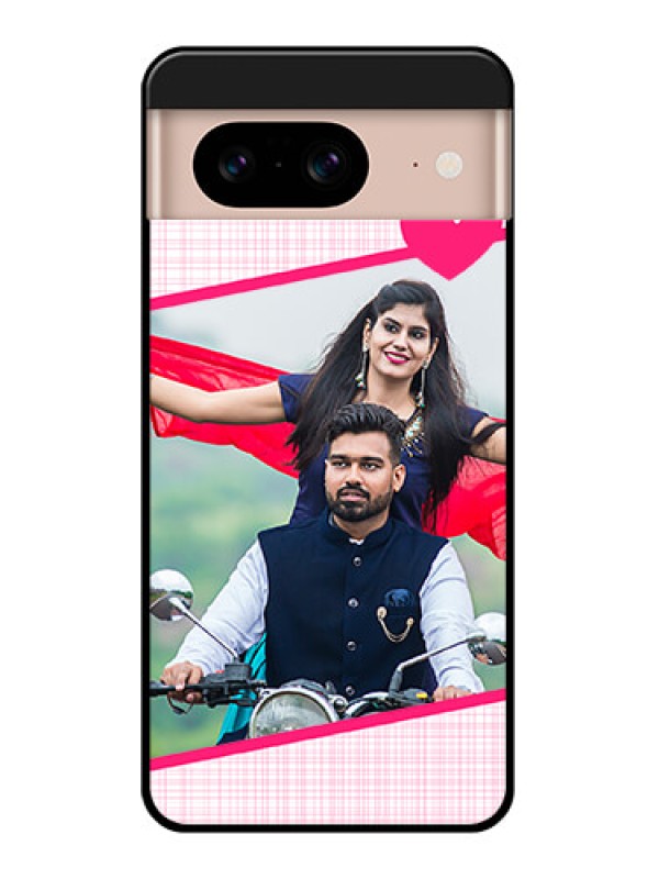 Custom Google Pixel 8 5G Custom Glass Phone Case - Love Shape Heart Design