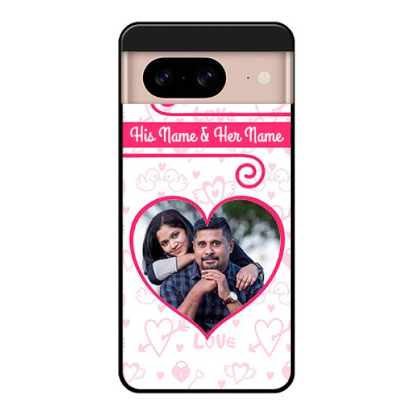 Google Pixel 8 5G Custom Glass Phone Case - Heart Shape Love Design