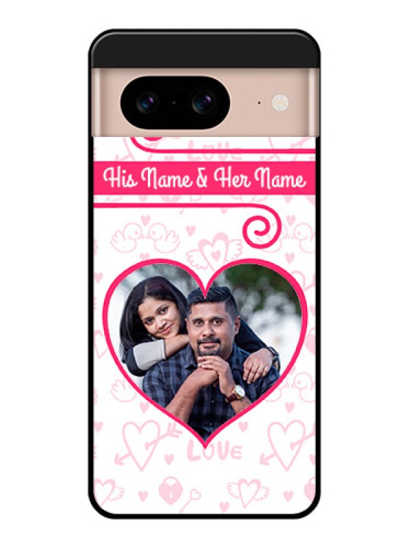 Custom Google Pixel 8 5G Custom Glass Phone Case - Heart Shape Love Design