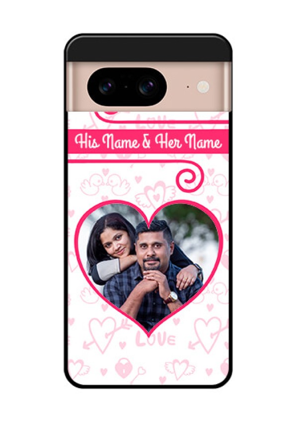 Google Pixel 8 5G Custom Glass Phone Case - Heart Shape Love Design