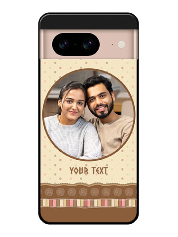 Custom Google Pixel 8 5G Custom Glass Phone Case - Brown Dotted Mobile Case Design