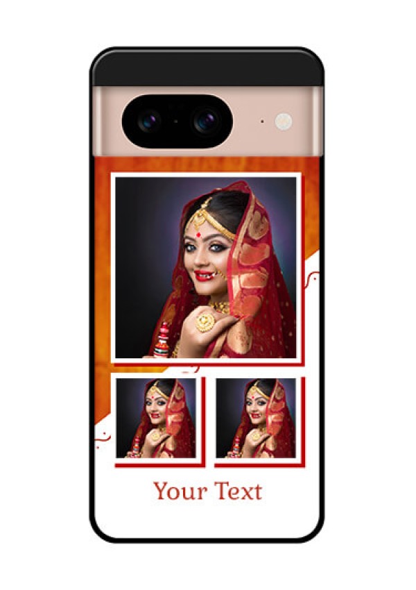 Google Pixel 8 5G Custom Glass Phone Case - Wedding Memories Design