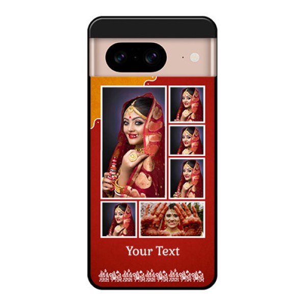 Google Pixel 8 5G Custom Glass Phone Case - Wedding Pic Upload Design