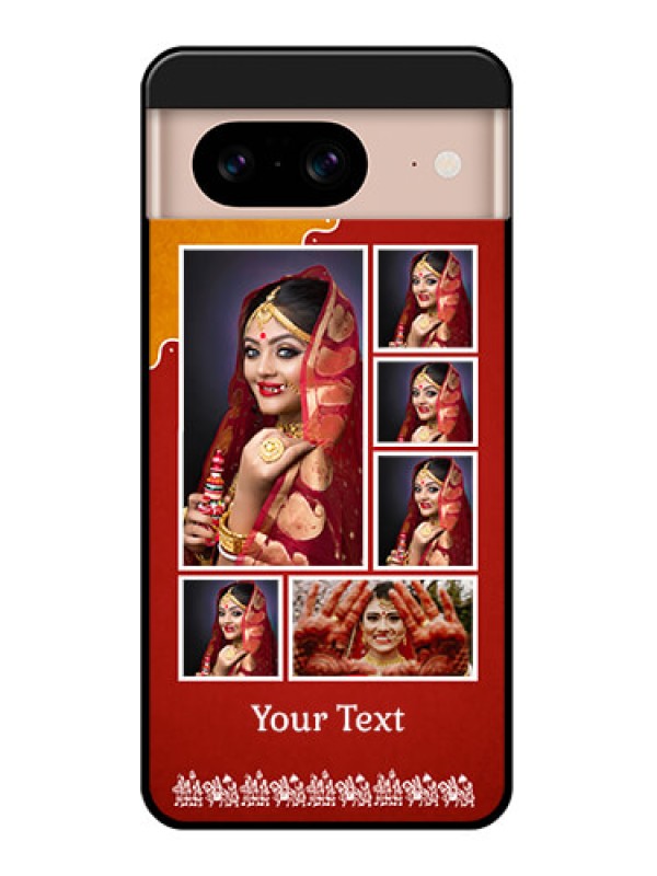 Custom Google Pixel 8 5G Custom Glass Phone Case - Wedding Pic Upload Design