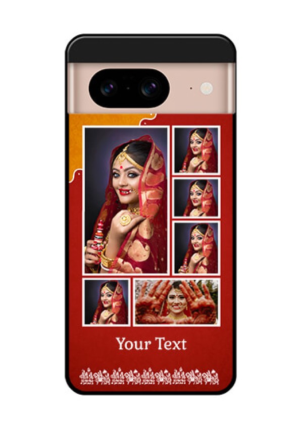 Google Pixel 8 5G Custom Glass Phone Case - Wedding Pic Upload Design