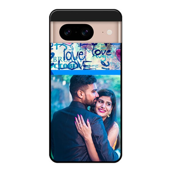 Google Pixel 8 5G Custom Glass Phone Case - Colorful Love Design
