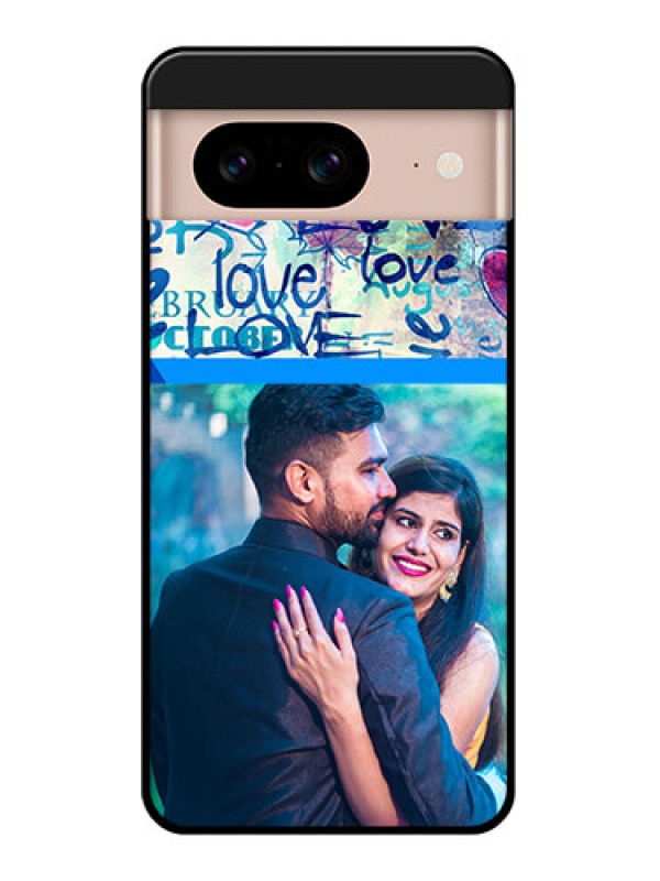 Custom Google Pixel 8 5G Custom Glass Phone Case - Colorful Love Design