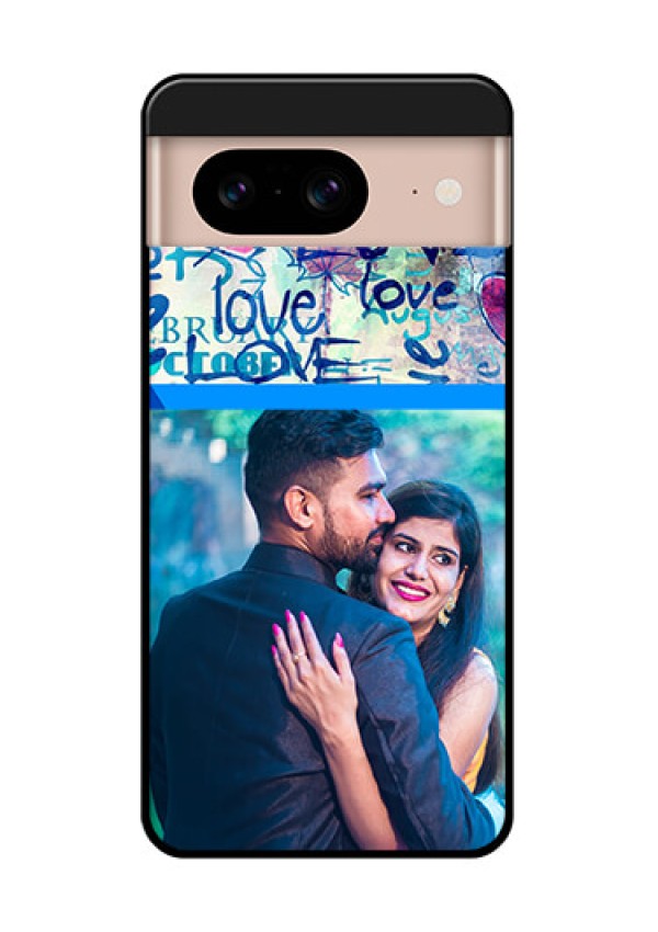 Google Pixel 8 5G Custom Glass Phone Case - Colorful Love Design
