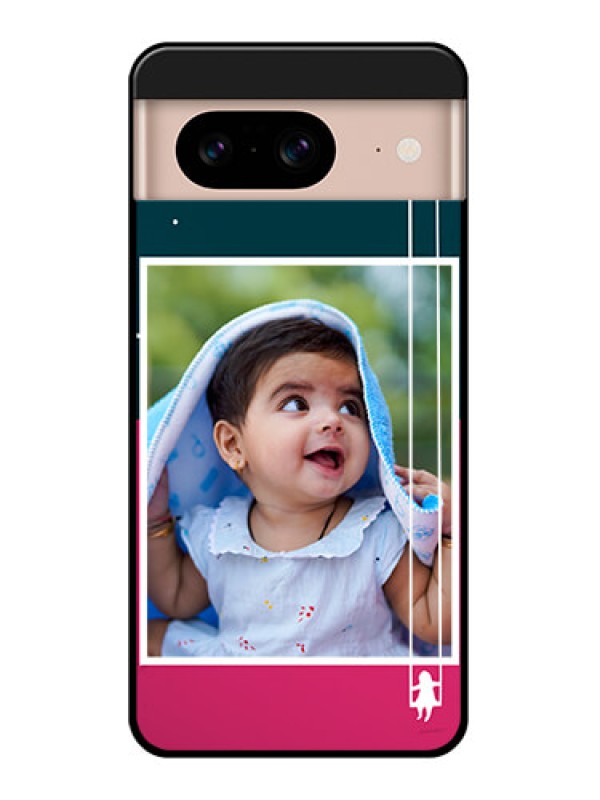 Custom Google Pixel 8 5G Custom Glass Phone Case - Cute Girl With Cloud Design