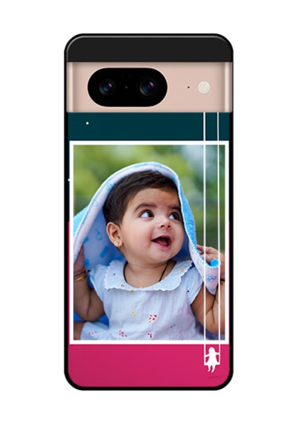 Google Pixel 8 5G Custom Glass Phone Case - Cute Girl With Cloud Design
