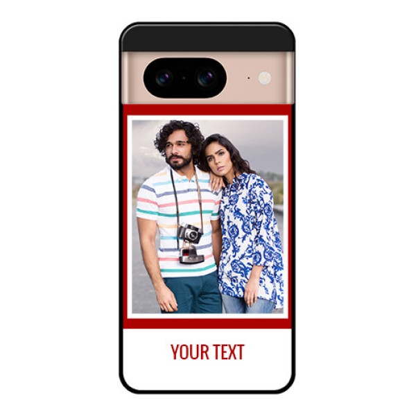 Google Pixel 8 5G Custom Glass Phone Case - Red Color Design