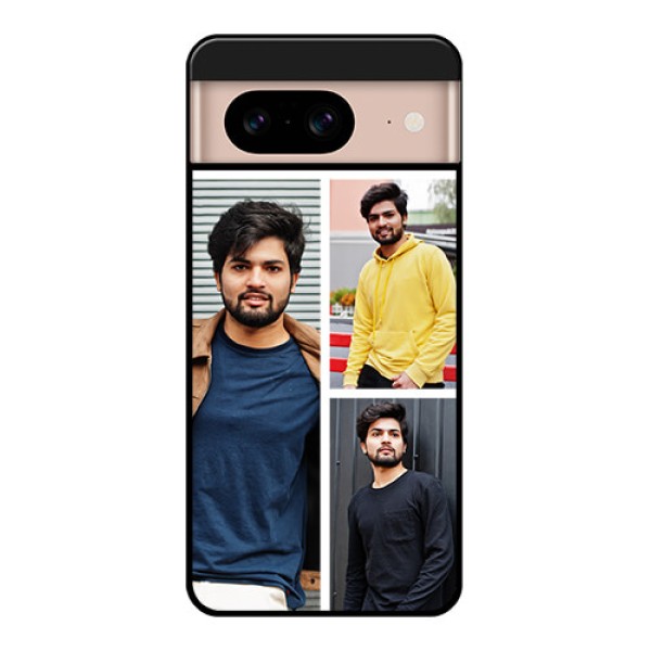 Google Pixel 8 5G Custom Glass Phone Case - Upload Multiple Picture Design