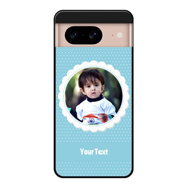 Google Pixel 8 5G Custom Glass Phone Case - Violet Pattern Design