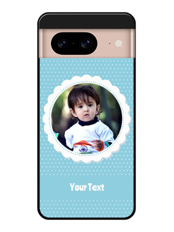 Custom Google Pixel 8 5G Custom Glass Phone Case - Violet Pattern Design