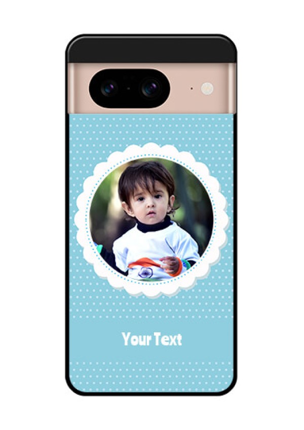 Google Pixel 8 5G Custom Glass Phone Case - Violet Pattern Design