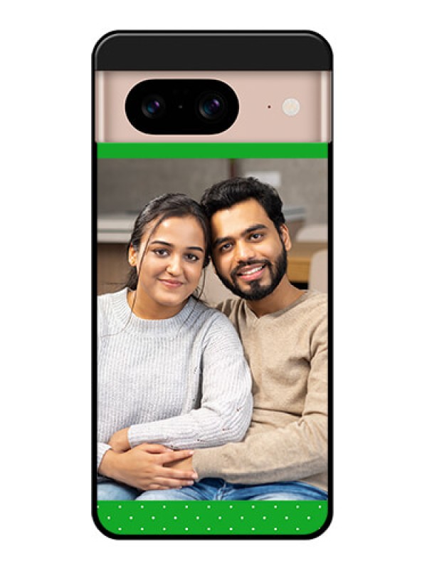 Custom Google Pixel 8 5G Custom Glass Phone Case - Green Pattern Design