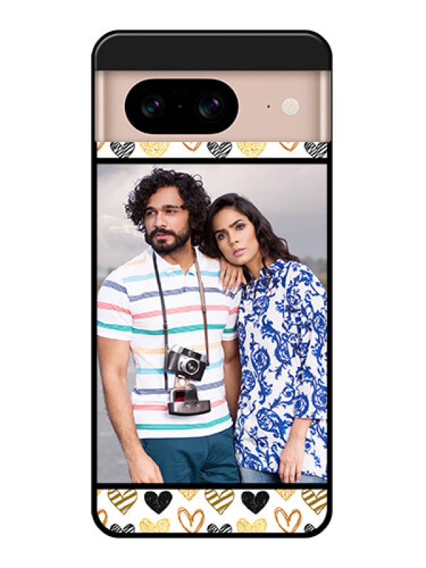 Custom Google Pixel 8 5G Custom Glass Phone Case - Love Symbol Design