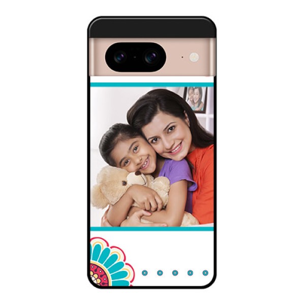 Google Pixel 8 5G Custom Glass Phone Case - Flower Design