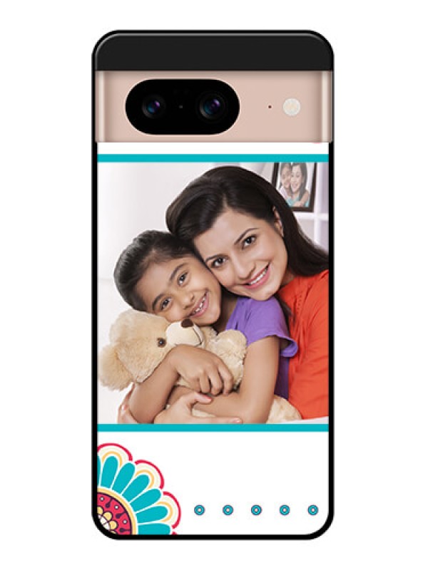 Custom Google Pixel 8 5G Custom Glass Phone Case - Flower Design