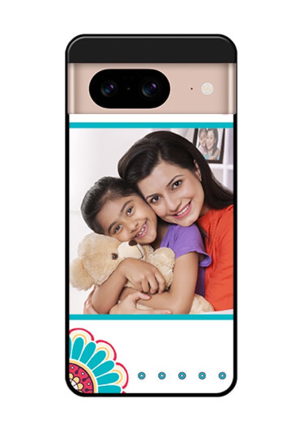 Google Pixel 8 5G Custom Glass Phone Case - Flower Design