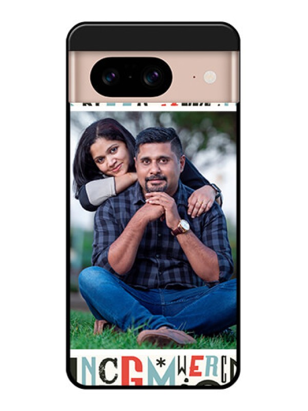 Custom Google Pixel 8 5G Custom Glass Phone Case - Alphabet Design