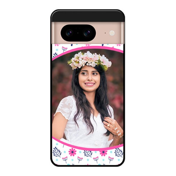 Google Pixel 8 5G Custom Glass Phone Case - Colorful Flower Design